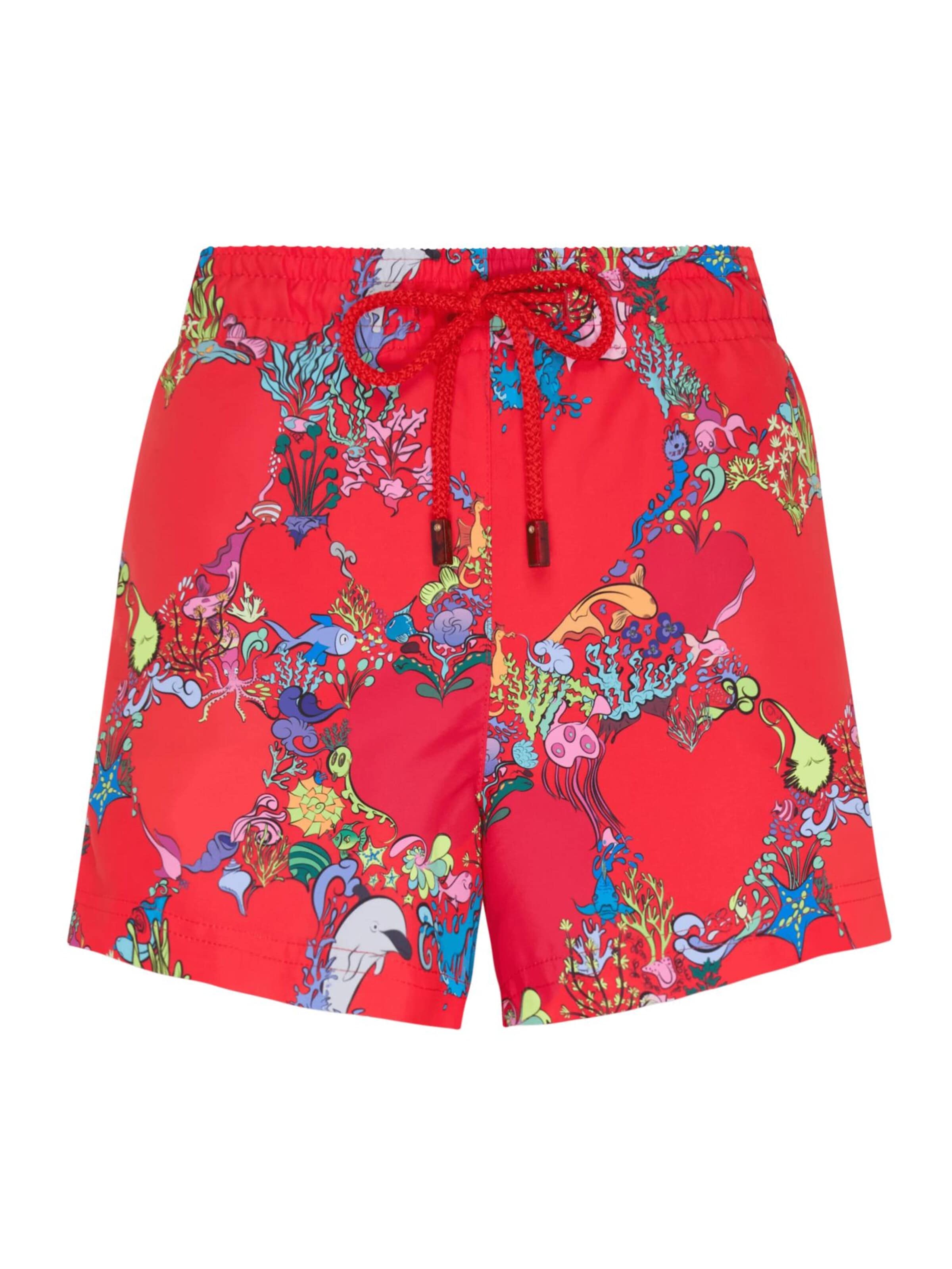 Shorts de bain Vilebrequin en rouge : devant
