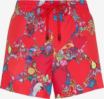 Shorts de bain Vilebrequin en rouge : devant