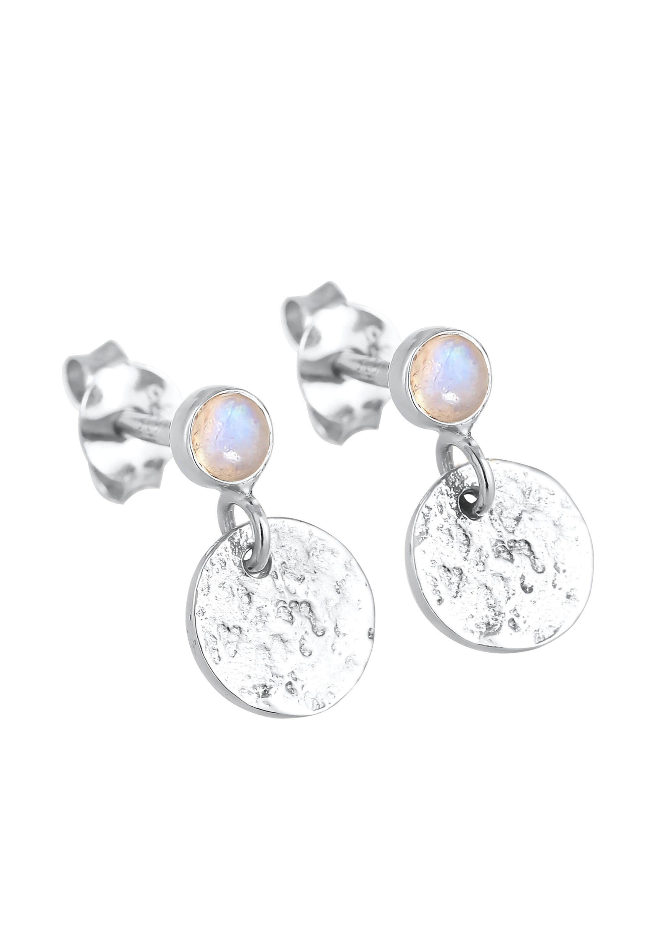 Boucles d'oreilles 'Organic Plättchen' ELLI PREMIUM en argent