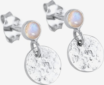 ELLI PREMIUM Earrings 'Organic Plättchen' in Silver
