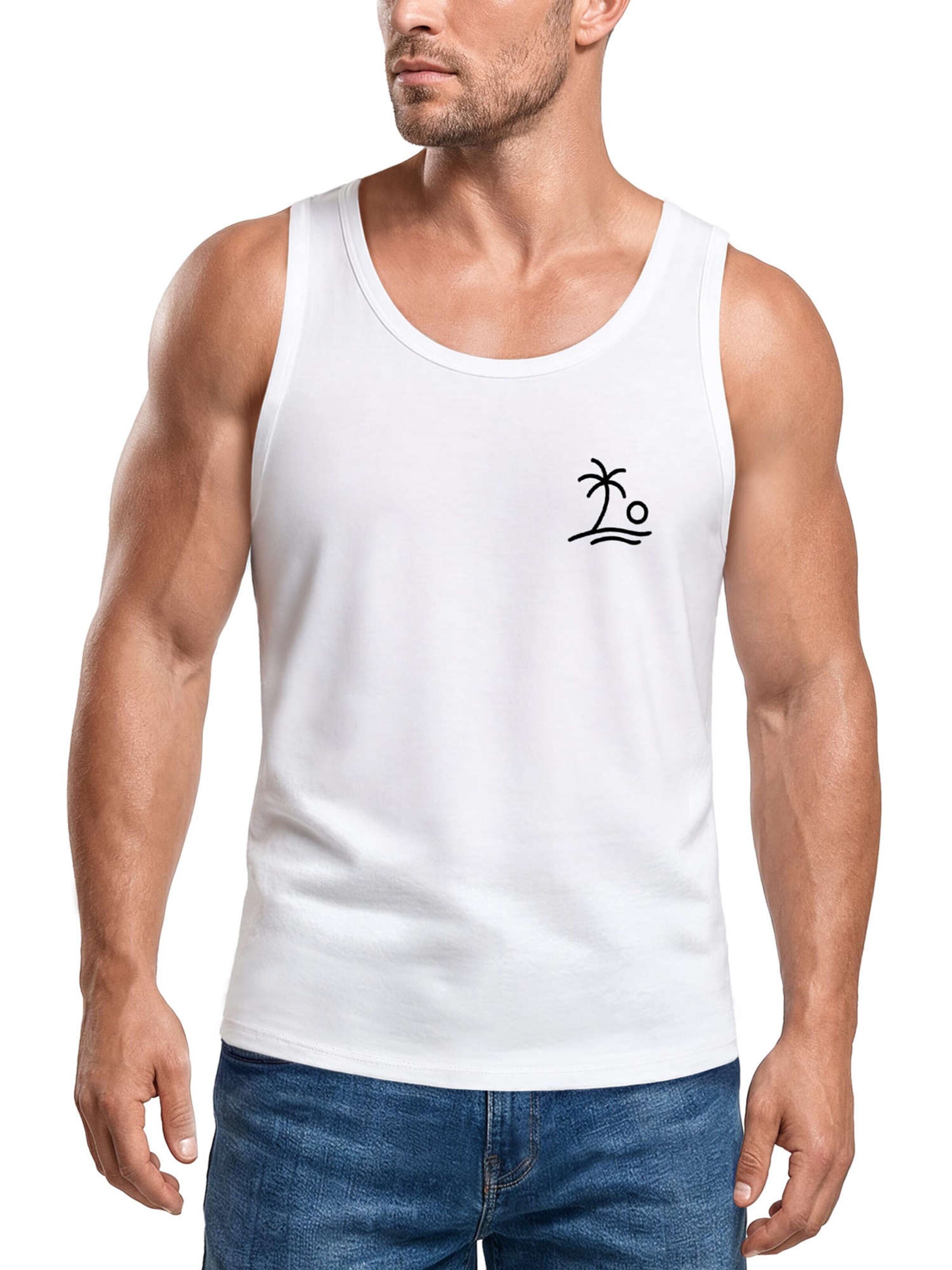 Neverless Shirt 'Palm Vibes' in White