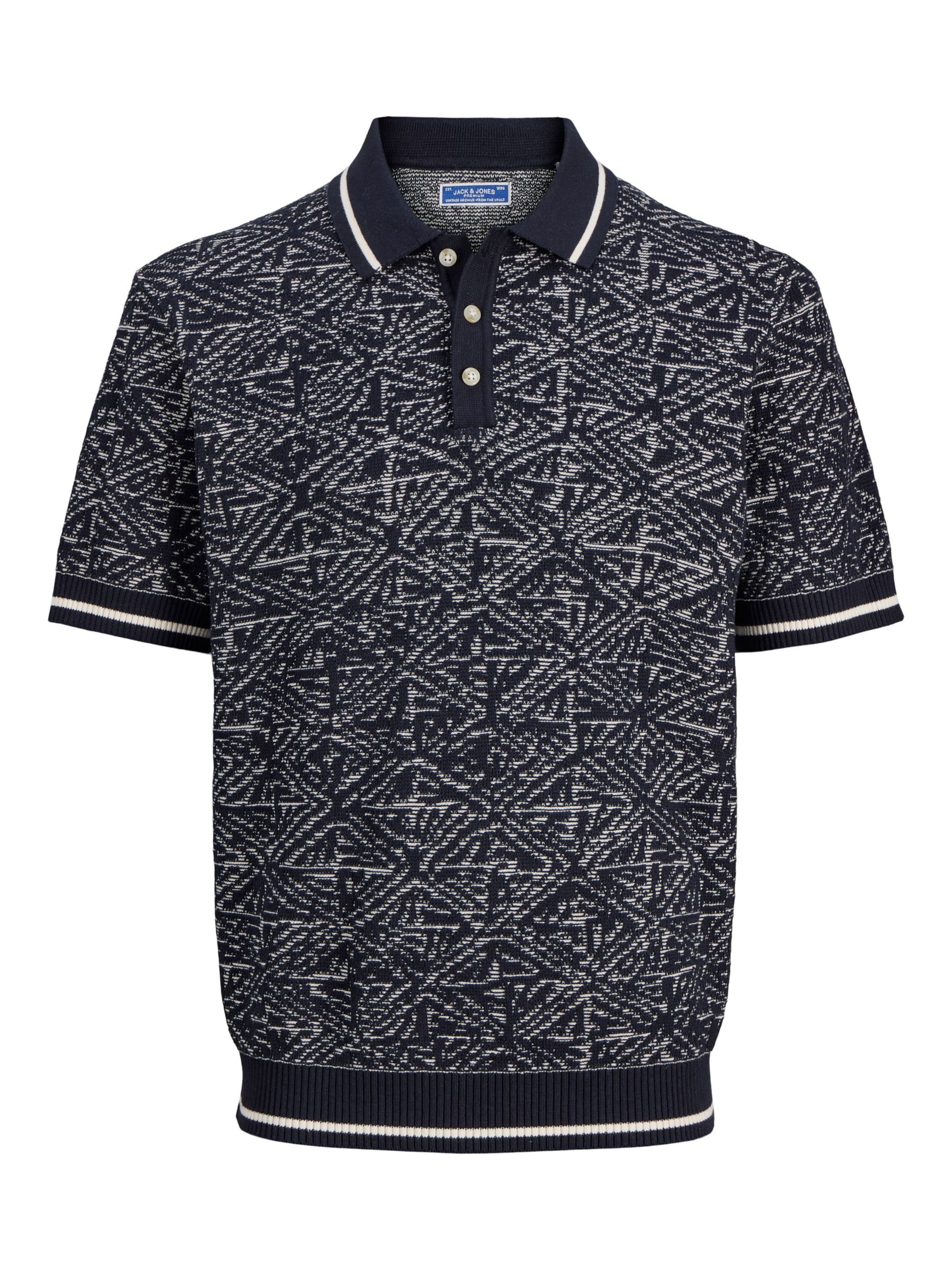 JACK & JONES Jersey 'JPRBLUZack' en azul oscuro / blanco, Vista del producto