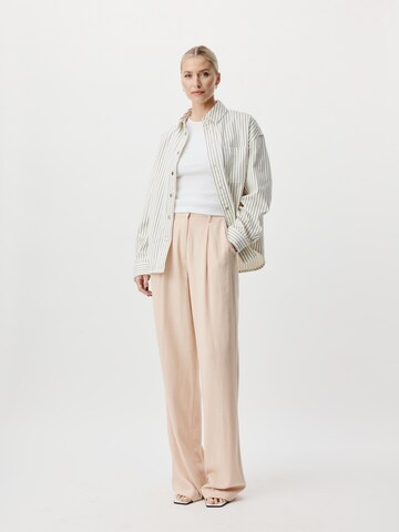 LeGer by Lena Gercke Regular Bandplooibroek 'Thora Tall' in Beige