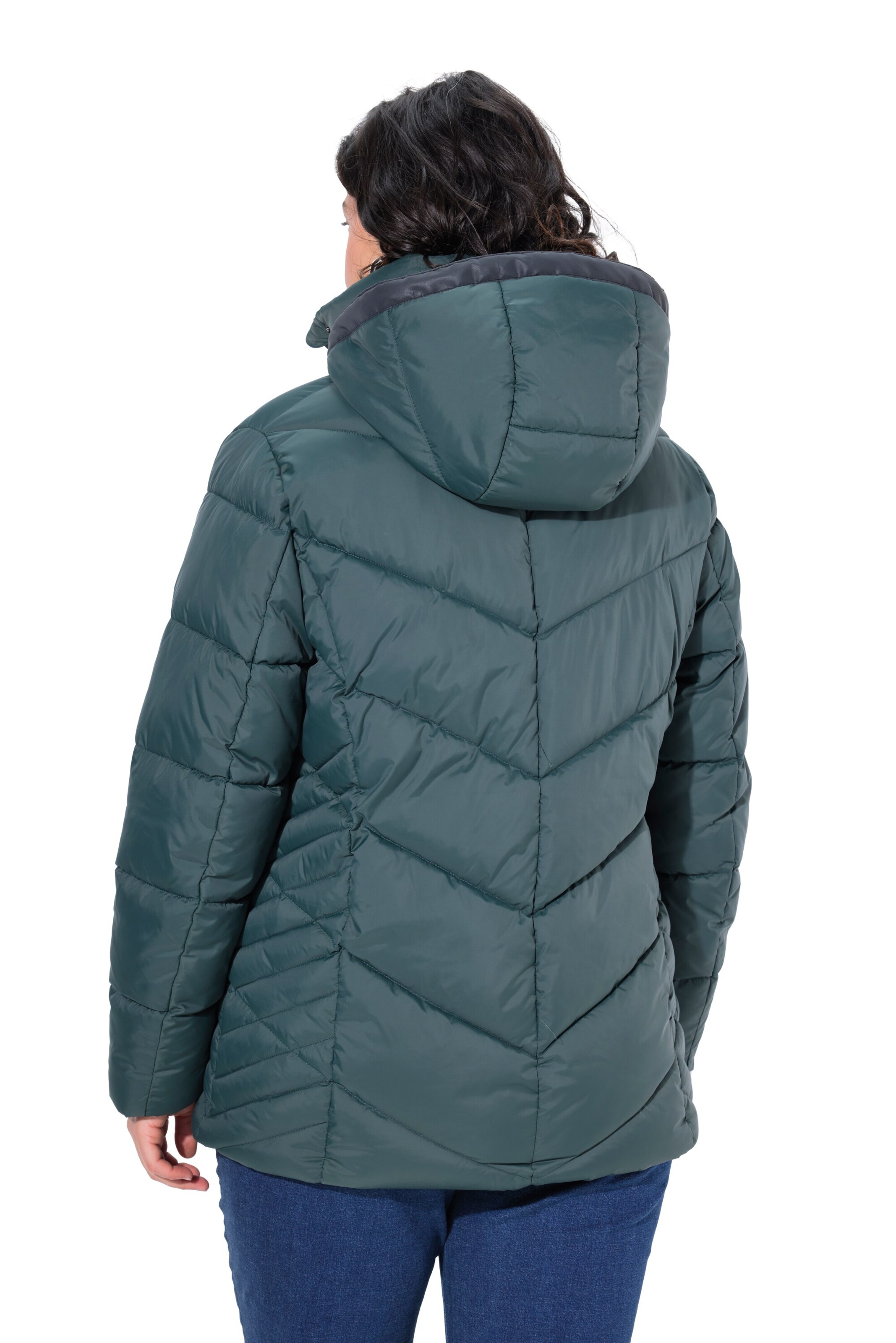 Ulla Popken Between-Season Jacket in Green