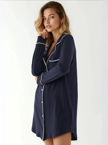Chemise de nuit 'Lounge-Kleider' Hiccup en bleu