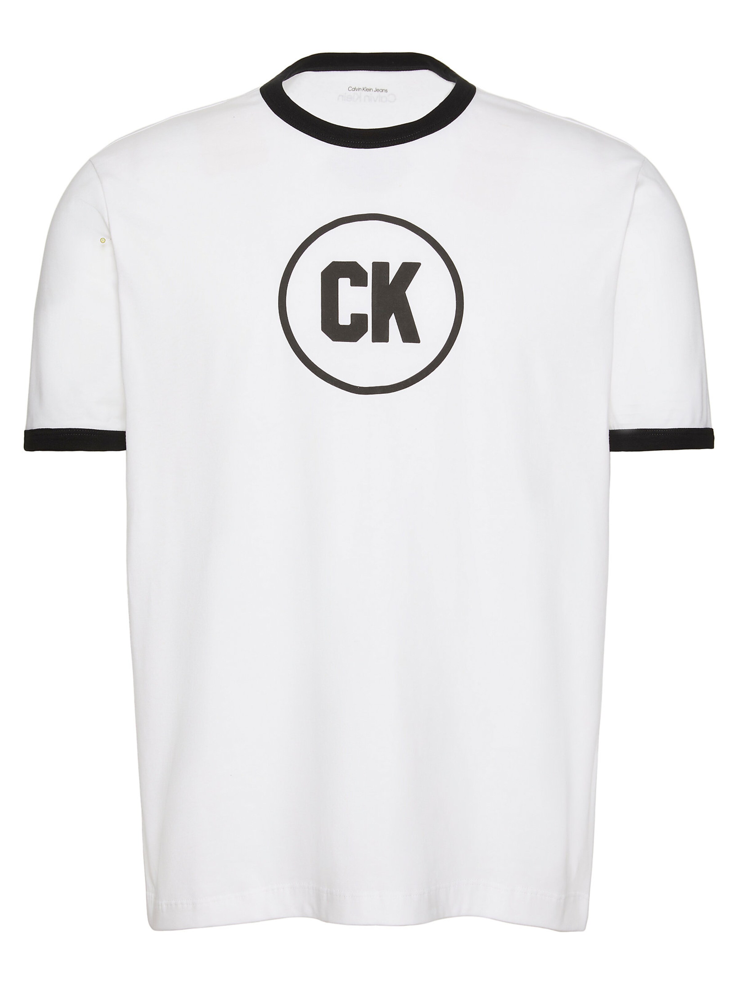 T-Shirt Calvin Klein Jeans en blanc : devant