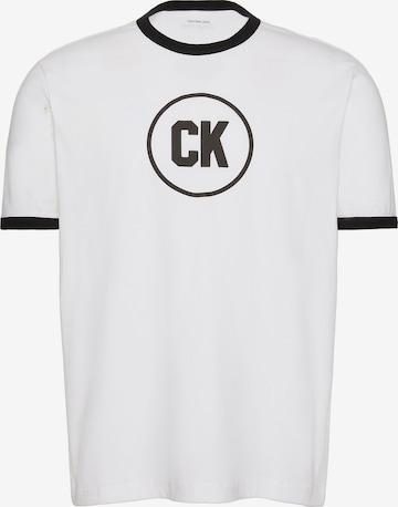 T-Shirt Calvin Klein Jeans en blanc : devant