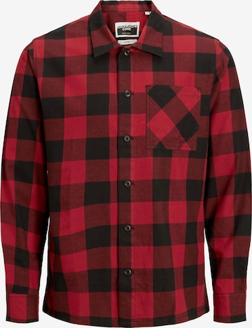 JACK & JONES Regular fit Button Up Shirt 'Onom' in Red: front