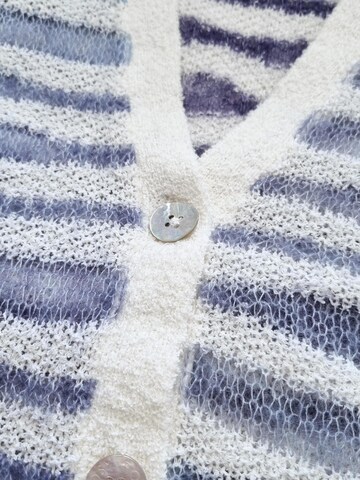 LIKS. Munich - Cárdigan 'Oversize Cardigan Mohair Baumwollmix gestreift - DeltaC' en azul