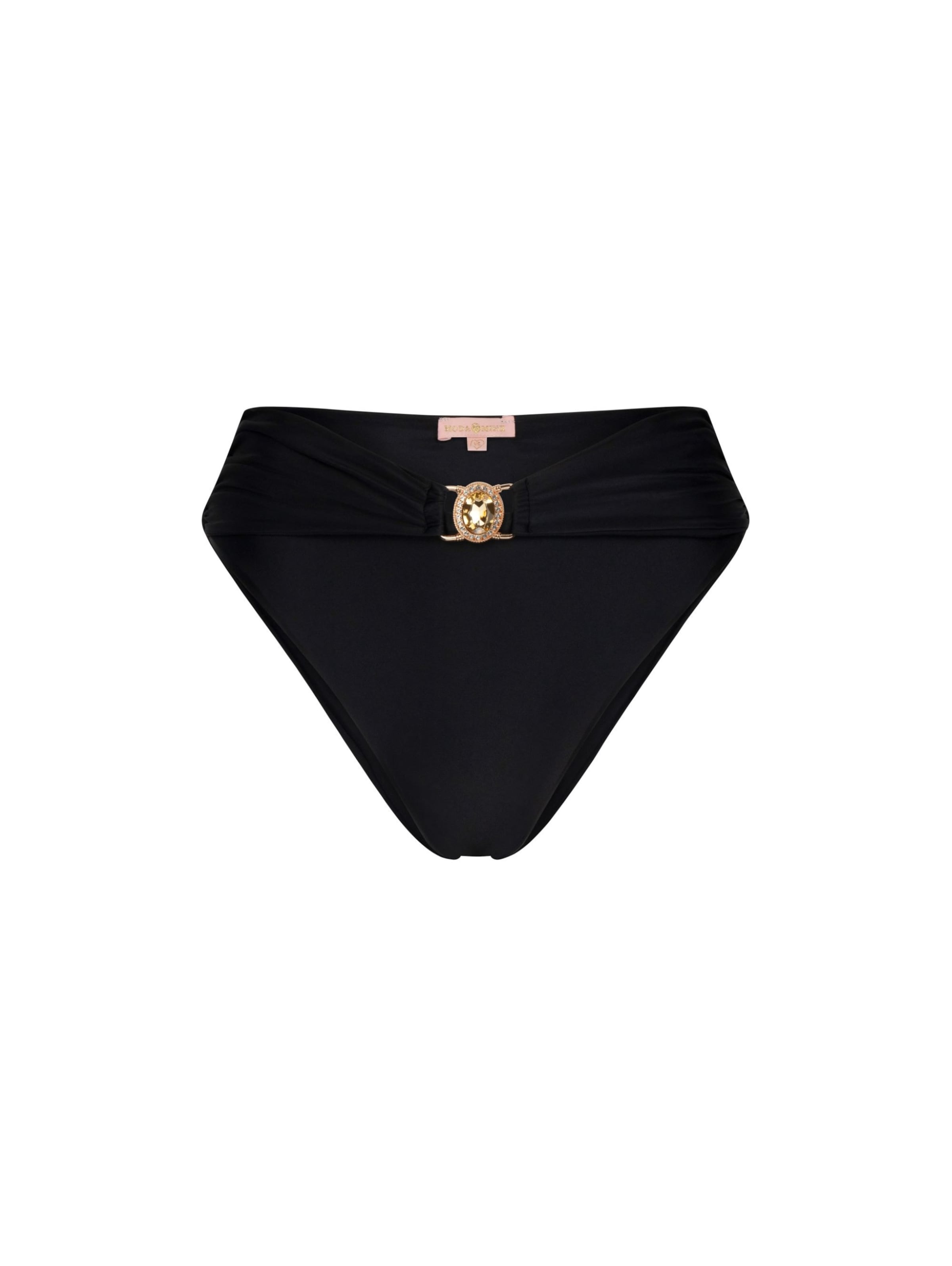 Moda Minx Bikinihose 'Amour Hoher Bund' in Schwarz: Vorderseite