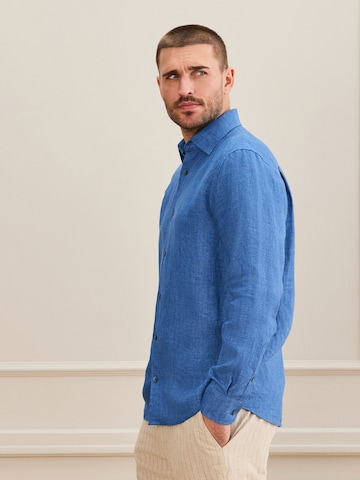 Next Regular fit Button Up Shirt in Blue