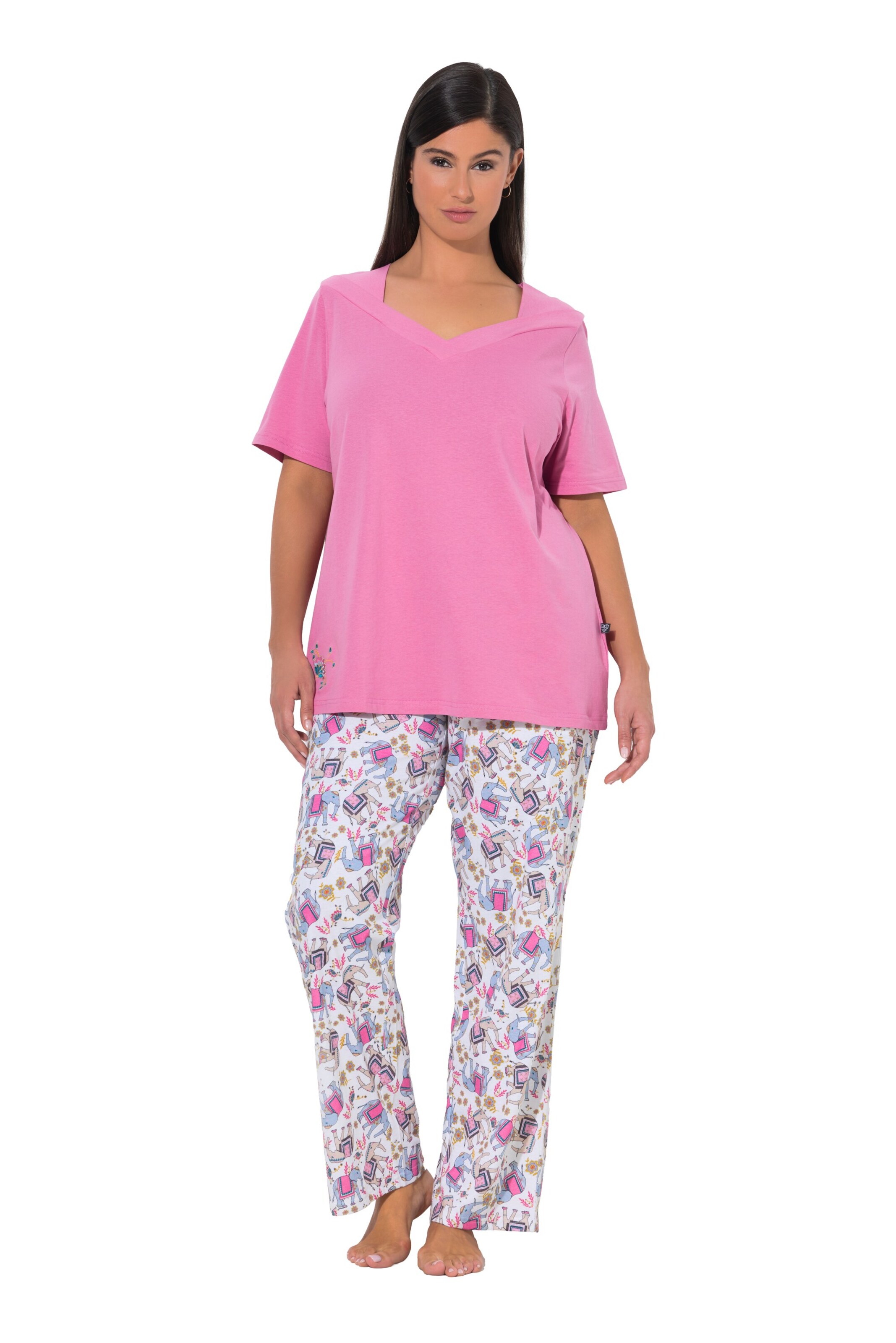 Ulla Popken Pyjama in Roze: voorkant