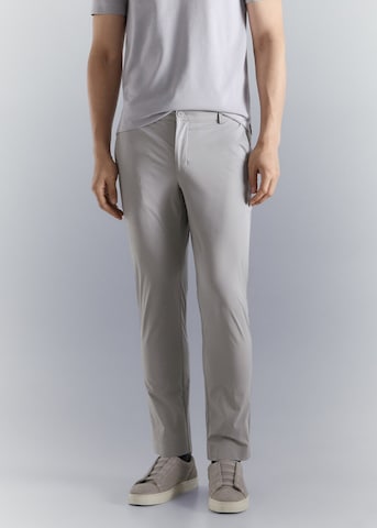 MANGO MAN Slim fit Chino Pants 'Due' in Grey: front