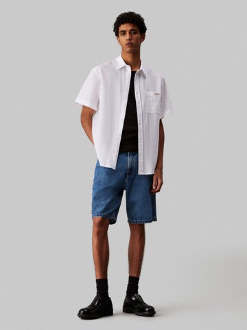 Calvin Klein Jeans Regular fit Button Up Shirt in White
