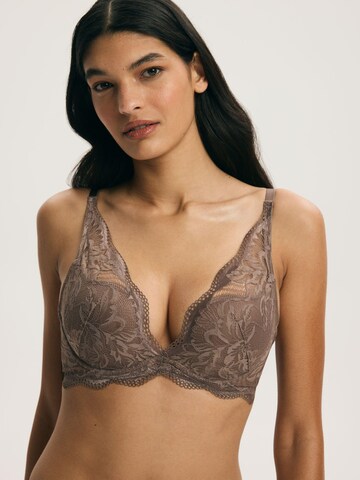 ESOTIQ - Push-up Sujetador 'Vivian' en marrón: frente