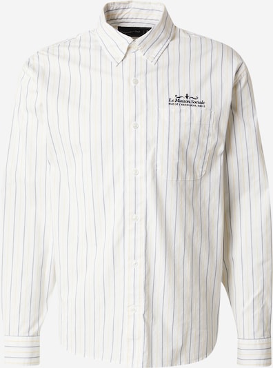 Marškiniai iš Abercrombie & Fitch, spalva – pastelinė geltona / pilka / balta, Prekių apžvalga