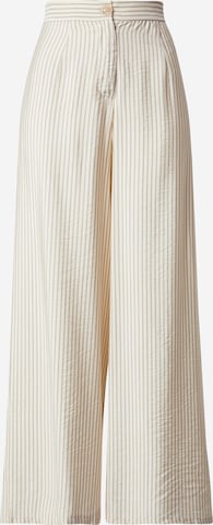 ABOUT YOUWide Leg/ Široke nogavice Hlače s naborima 'Asya' - bijela boja: prednji dio