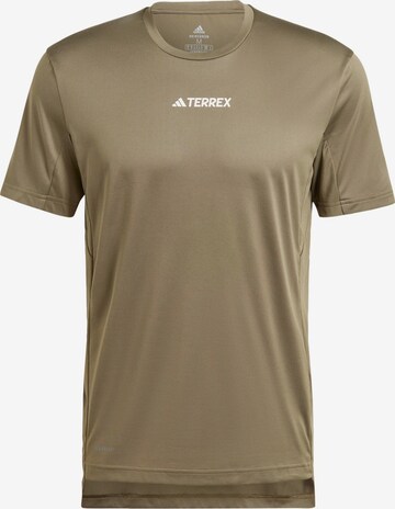 ADIDAS TERREX Performance Shirt 'Multi' in Green: front