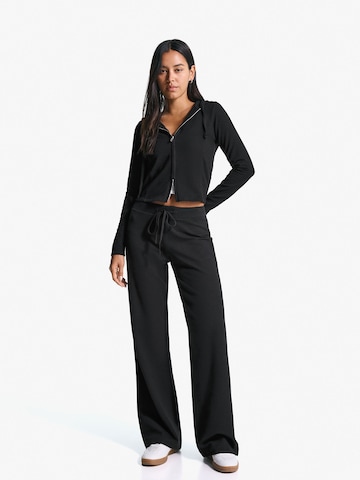 Wide Leg Pantalon Bershka en noir