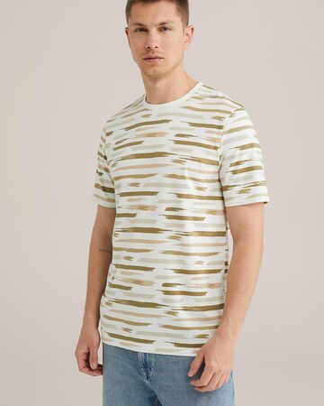 T-Shirt WE Fashion en beige : devant