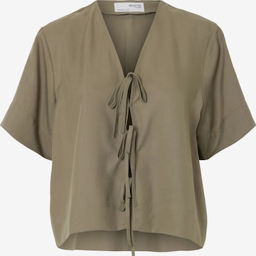 Chemisier 'SLFNATUK' SELECTED en vert : devant