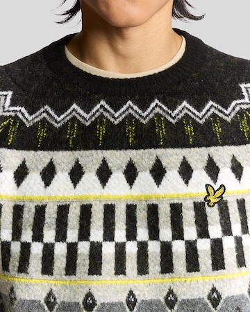 Lyle & Scott Pulover 'Fair Isle' | črna barva
