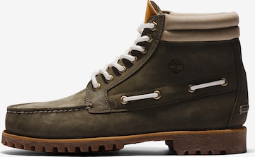 Bottines à lacets TIMBERLAND en vert : devant