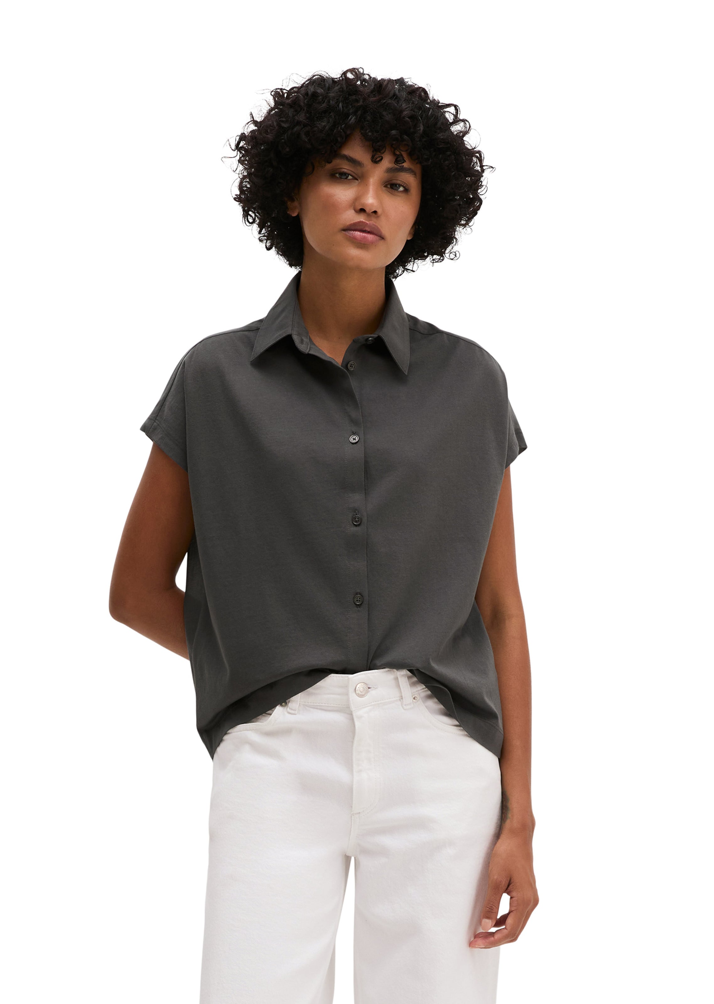 Marc O'Polo Bluse in Grau: Vorderseite