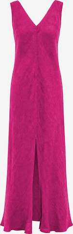 Abito 'Maxi Linen Dress with V Neck' di Haris Cotton in rosa: frontale