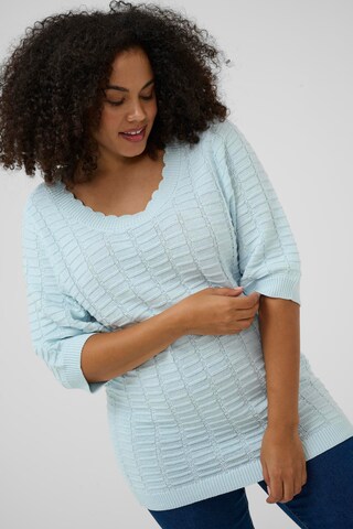 KAFFE CURVE Pullover 'KClotia' i blå