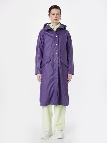 ILSE JACOBSEN Between-seasons coat in Purple: front