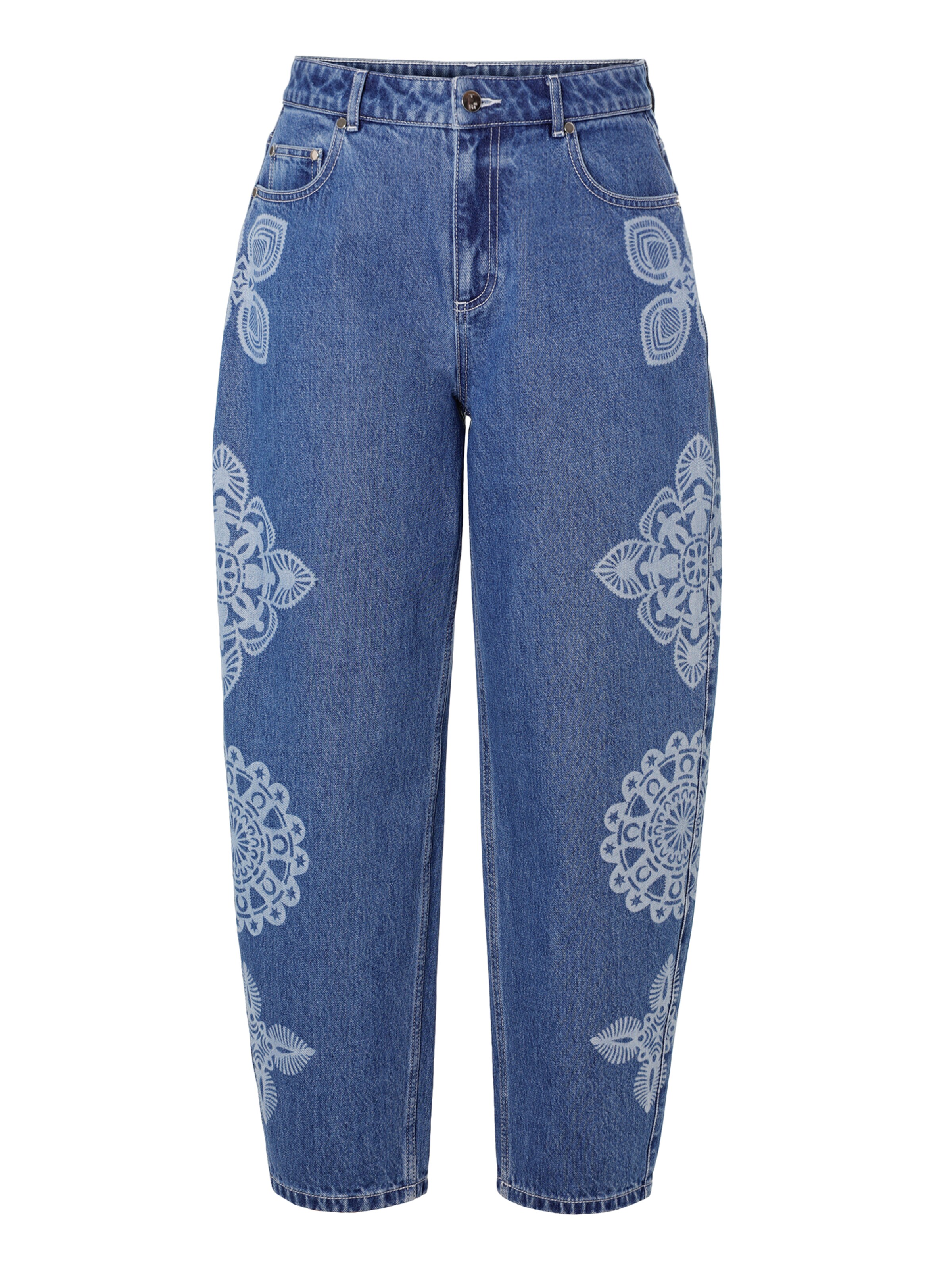 Barrel Jean 'Pola' TATUUM en bleu : devant