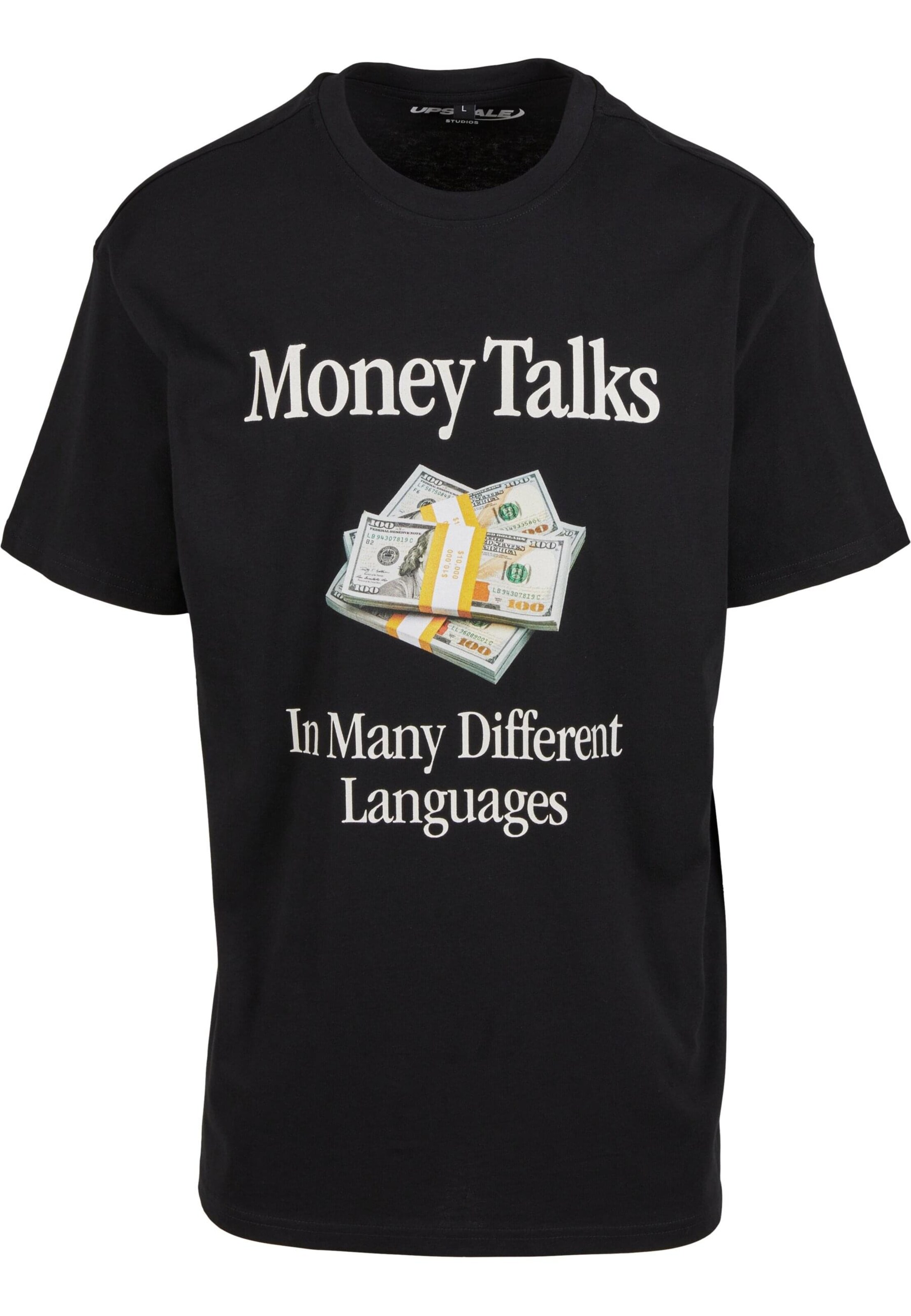 Maglietta 'Money Talks' di Mister Tee in nero: frontale