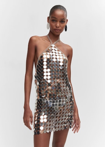 MANGOKoktel haljina 'Miley' - srebro boja: prednji dio