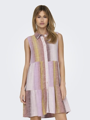 Robe-chemise 'SIESTA' ONLY en rose : devant