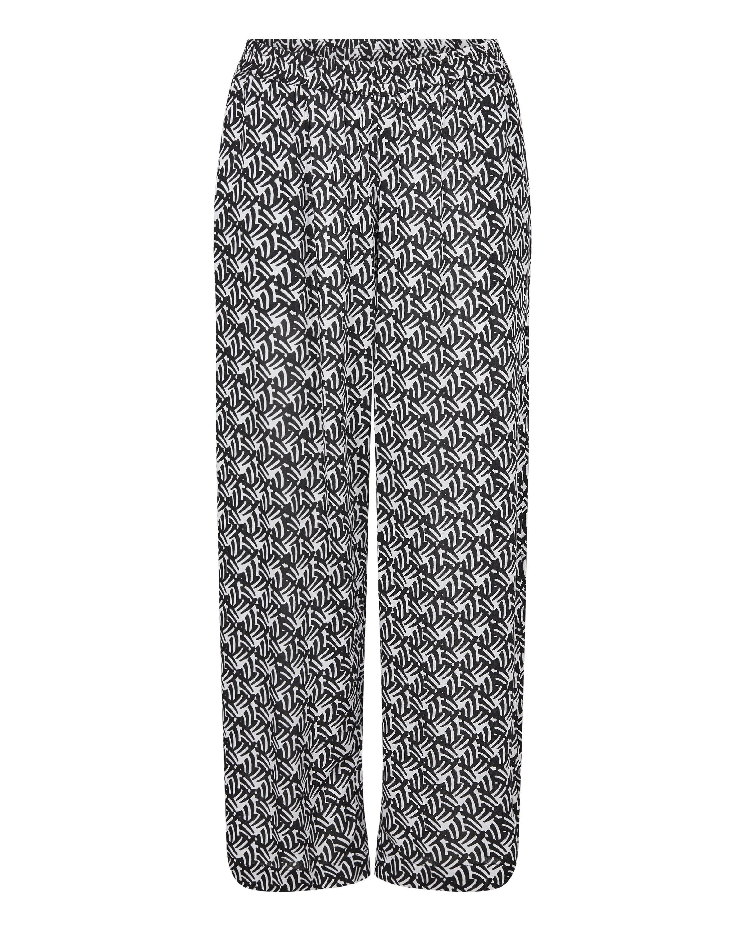 Kaffe Wide Leg Hose 'Sanne' in Schwarz: Vorderseite