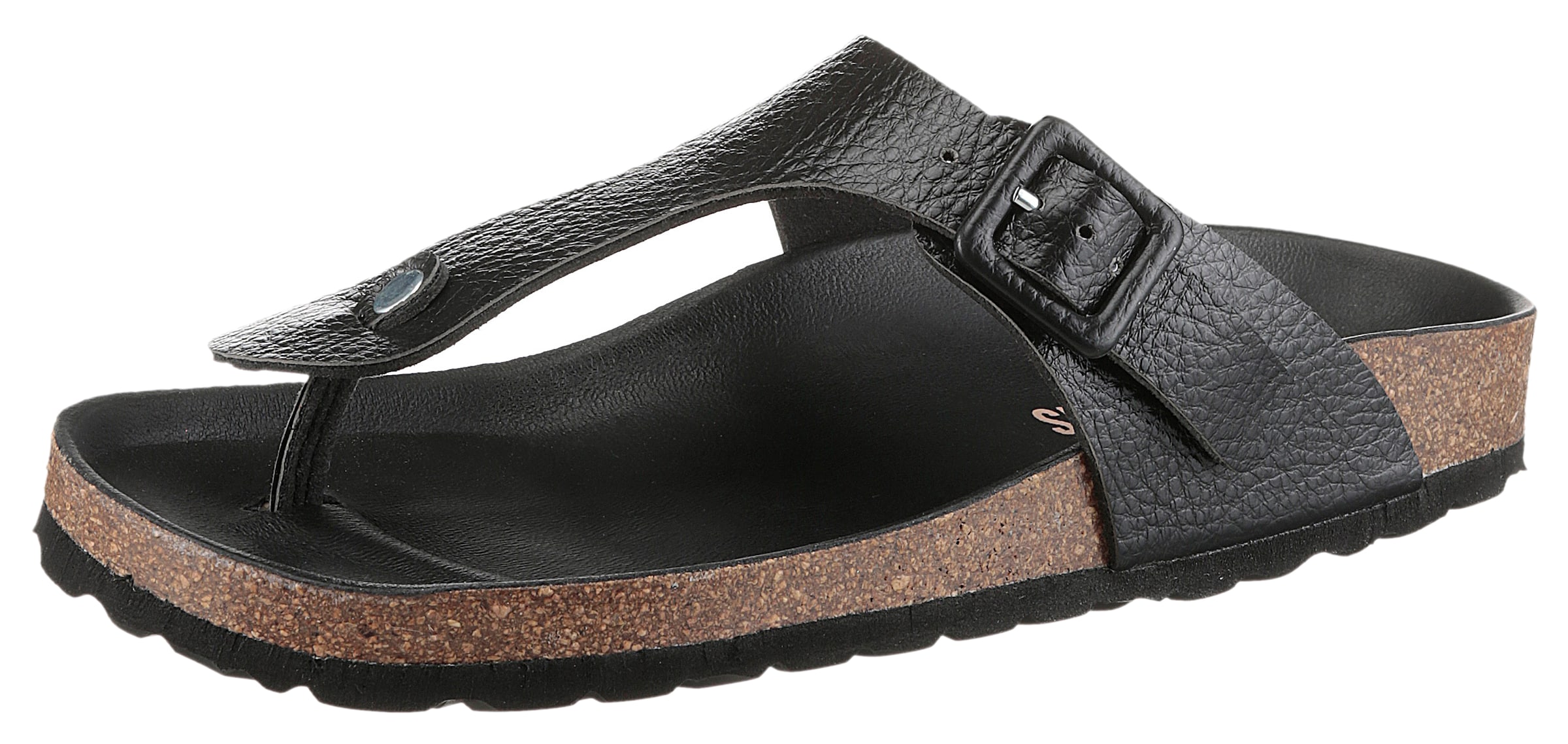 VERBENAS T-Bar Sandals in Black: front