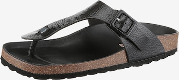 VERBENAS Zehentrenner in Schwarz: Vorderseite