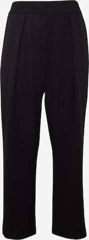 River Island Plus - Pierna ancha Pantalón plisado en negro: frente