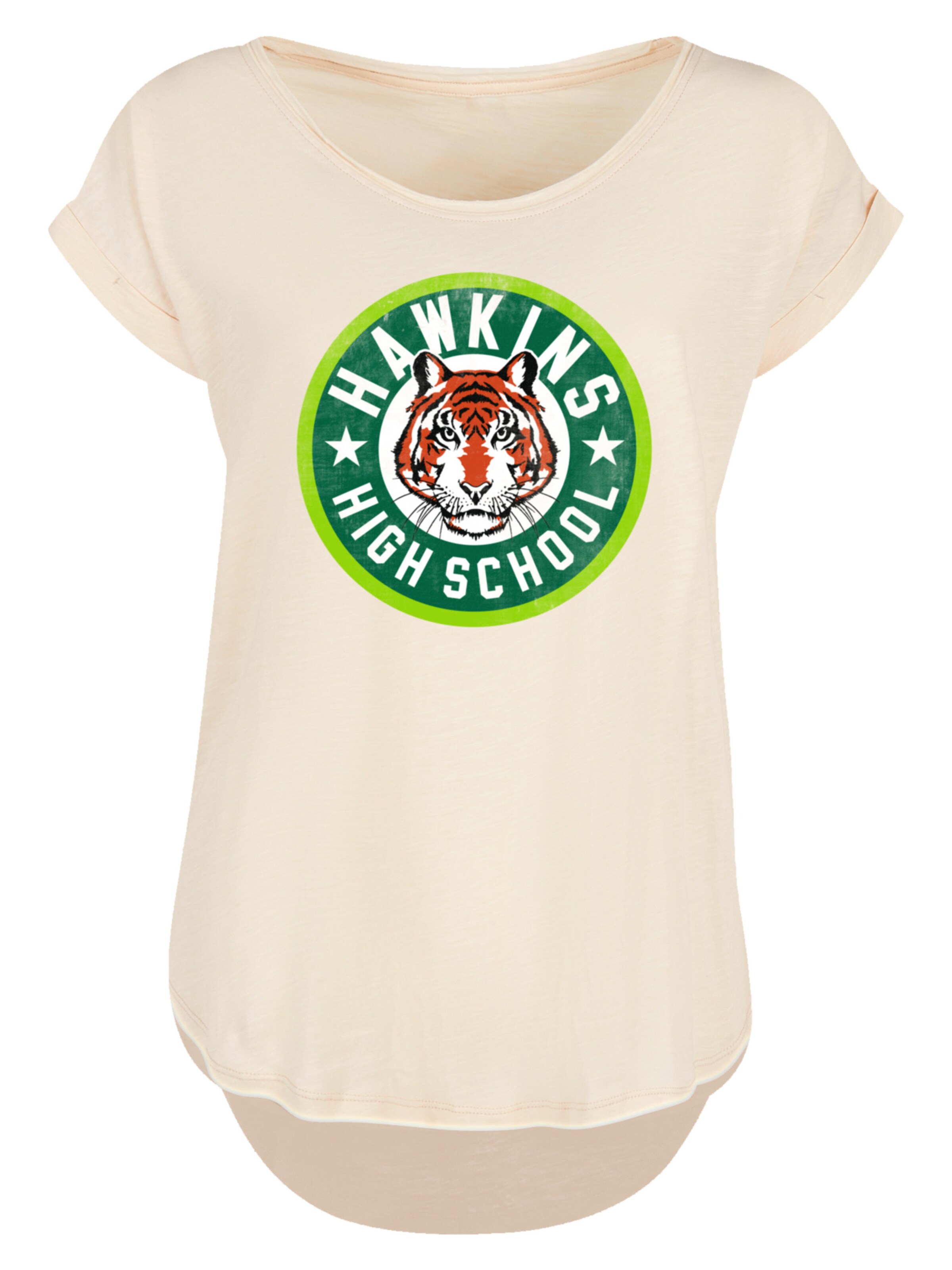 T-shirt 'Stranger Things Hawkins Netflix TV Series' F4NT4STIC en beige : devant