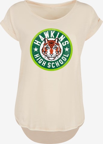 T-shirt 'Stranger Things Hawkins Netflix TV Series' F4NT4STIC en beige : devant