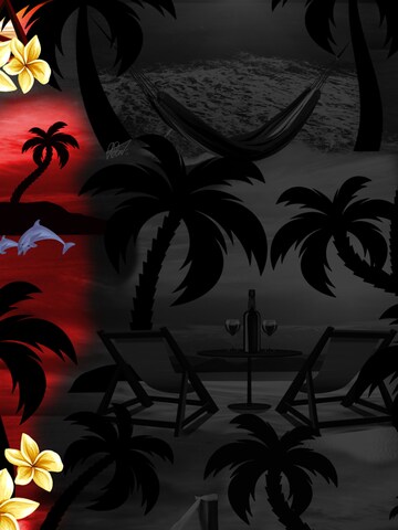 Hawaiihemdshop.de Regular fit Overhemd 'Hawaiihemd Paradise Night' in Zwart
