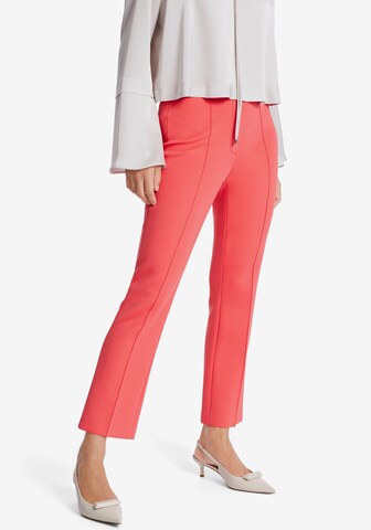 Marc Cain Flared Pleated Pants 'Frederica' in Orange