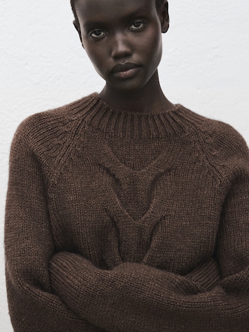 MANGO Pullover 'NOLITA' in Braun