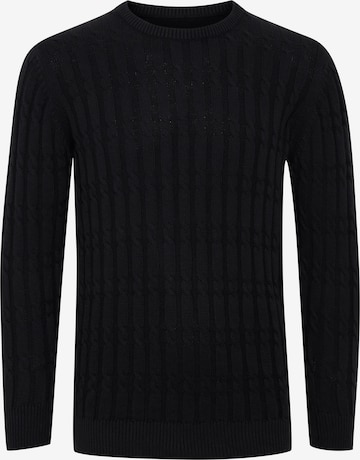 INDICODE JEANS Strickpullover 'PAULETTA' in Schwarz: predná strana