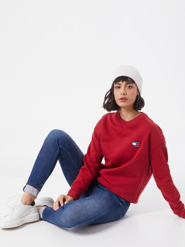 Tommy Jeans Sweatshirt i rød