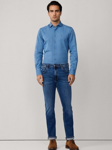 Hackett London Regular Fit Hemd 'Ess' in Blau