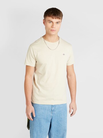 T-Shirt GANT en beige : devant