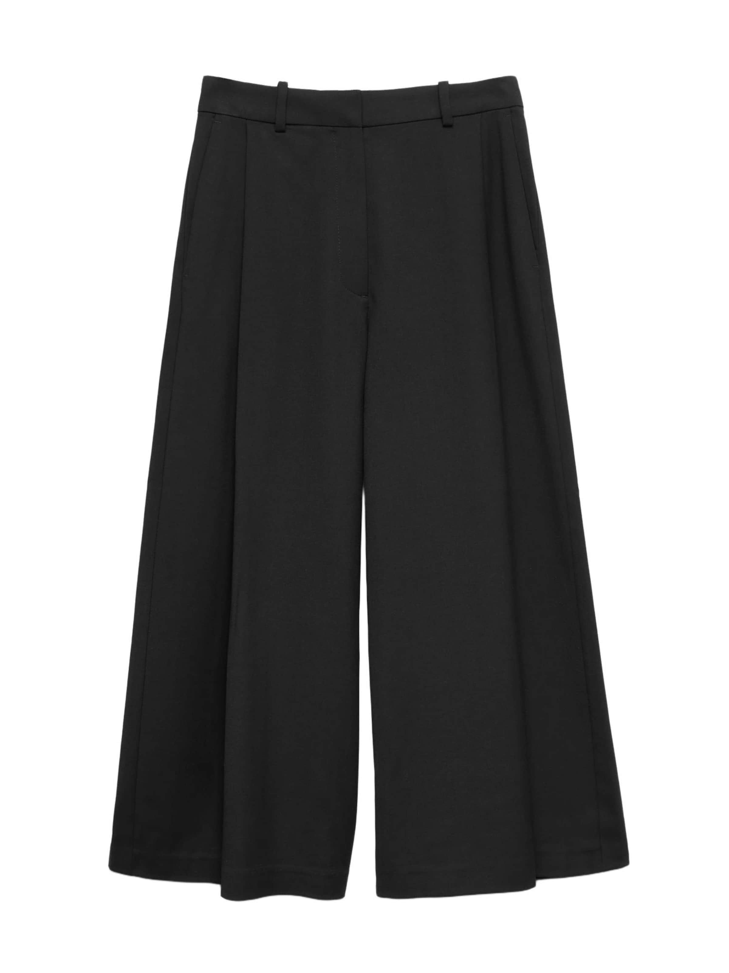 Wide Leg Pantalon Marks & Spencer en noir : devant