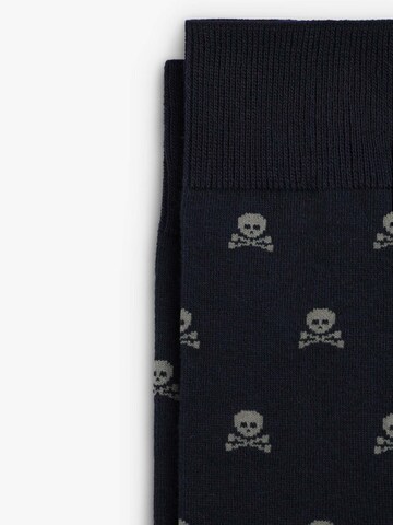 Chaussettes 'Skull' Scalpers en bleu